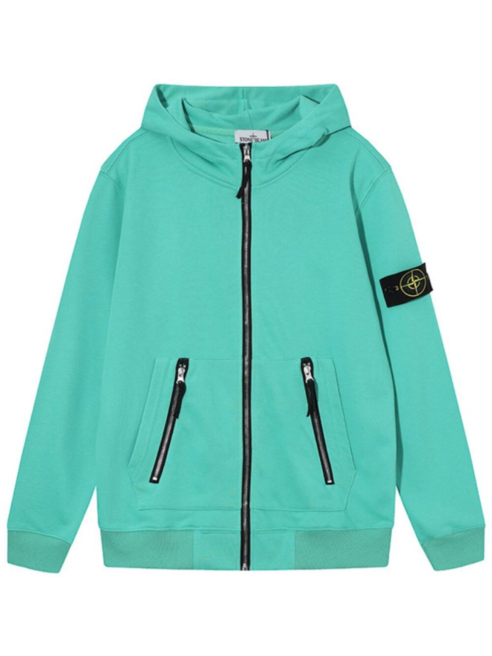 Stone Island Aqua Full-Zip Hoodie